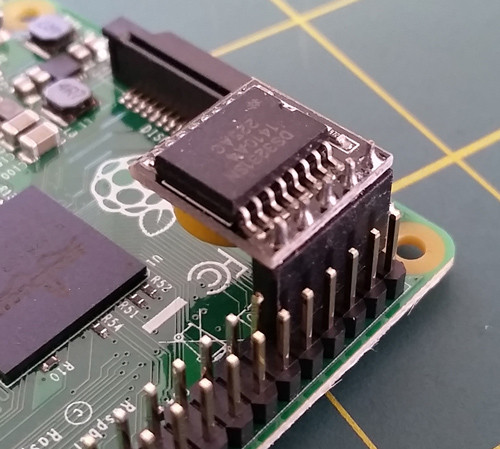 Plugging the RTC onto the Raspberry Pi
